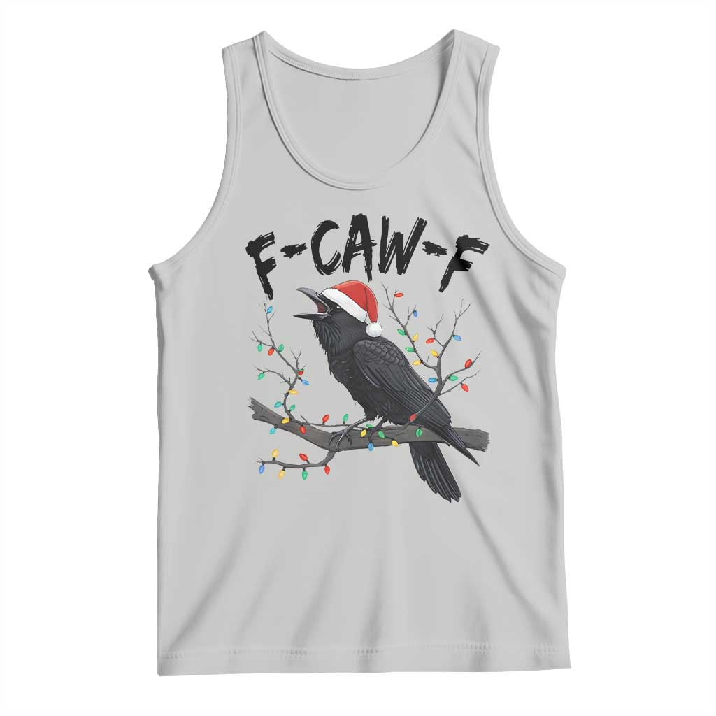 F Caw F Raven Christmas Tank Top Funny Dark Holiday Humor Spooky Season - Wonder Print Shop