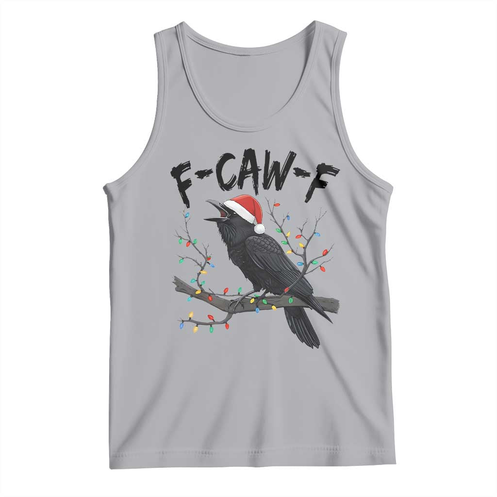 F Caw F Raven Christmas Tank Top Funny Dark Holiday Humor Spooky Season - Wonder Print Shop