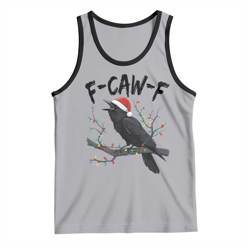 F Caw F Raven Christmas Tank Top Funny Dark Holiday Humor Spooky Season - Wonder Print Shop