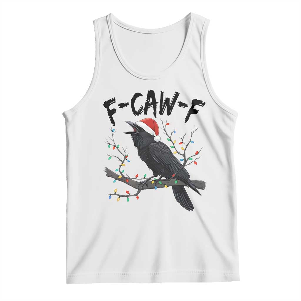 F Caw F Raven Christmas Tank Top Funny Dark Holiday Humor Spooky Season - Wonder Print Shop