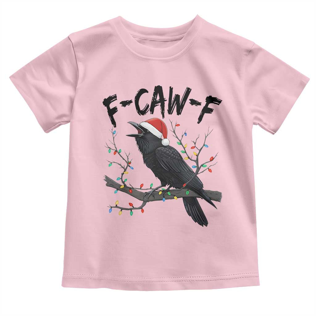 F Caw F Raven Christmas Toddler T Shirt Funny Dark Holiday Humor Spooky Season - Wonder Print Shop