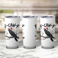 F Caw F Raven Christmas Tumbler Cup Funny Dark Holiday Humor Spooky Season - Wonder Print Shop