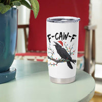 F Caw F Raven Christmas Tumbler Cup Funny Dark Holiday Humor Spooky Season - Wonder Print Shop
