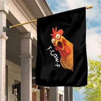 Funny F Caw F Surprise Chicken Meme Garden Flag Hilarious Shocked Bird Graphic for Comedy Lovers - Wonder Print Shop