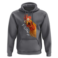 Funny F Caw F Surprise Chicken Meme Hoodie Hilarious Shocked Bird Graphic for Comedy Lovers - Wonder Print Shop