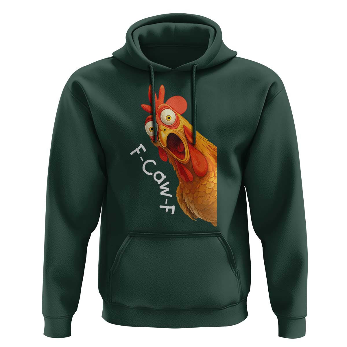 Funny F Caw F Surprise Chicken Meme Hoodie Hilarious Shocked Bird Graphic for Comedy Lovers - Wonder Print Shop