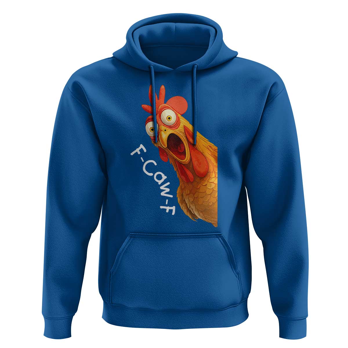 Funny F Caw F Surprise Chicken Meme Hoodie Hilarious Shocked Bird Graphic for Comedy Lovers - Wonder Print Shop