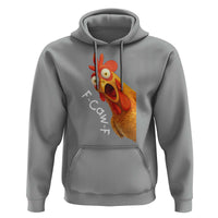Funny F Caw F Surprise Chicken Meme Hoodie Hilarious Shocked Bird Graphic for Comedy Lovers - Wonder Print Shop