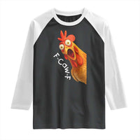 Funny F Caw F Surprise Chicken Meme Raglan Shirt Hilarious Shocked Bird Graphic for Comedy Lovers - Wonder Print Shop