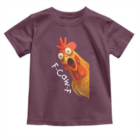 Funny F Caw F Surprise Chicken Meme Toddler T Shirt Hilarious Shocked Bird Graphic for Comedy Lovers - Wonder Print Shop