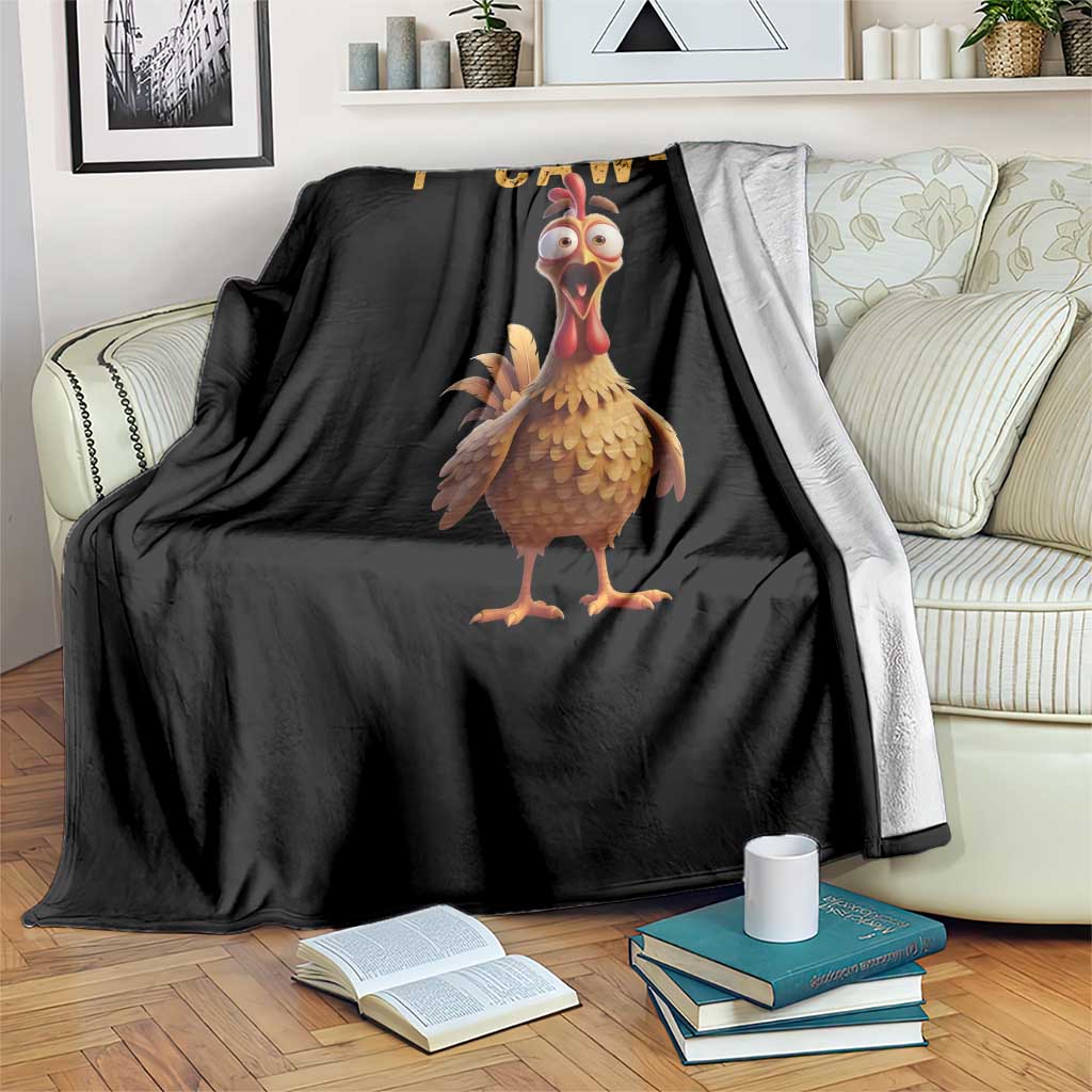 F Caw F Classic Chicken Scream Throw Blanket Poultry Joke Farm Life Humor - Wonder Print Shop