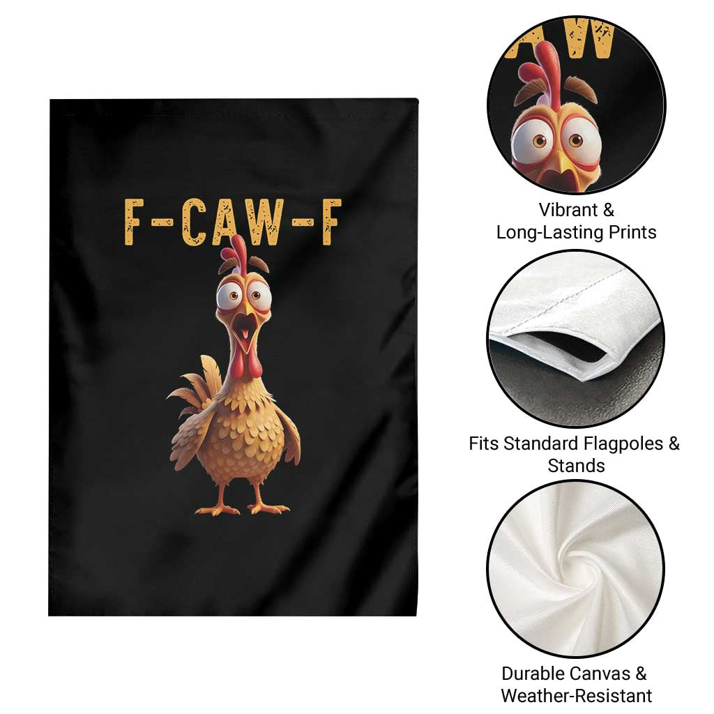 F Caw F Classic Chicken Scream Garden Flag Poultry Joke Farm Life Humor - Wonder Print Shop