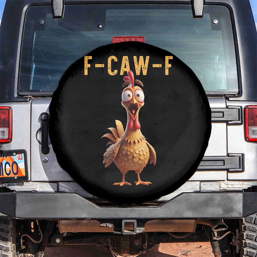 F Caw F Classic Chicken Scream Spare Tire Cover Poultry Joke Farm Life Humor - Wonder Print Shop