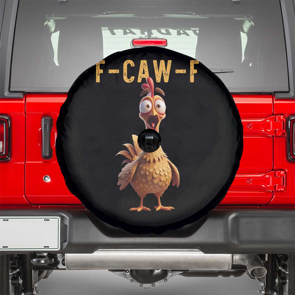 F Caw F Classic Chicken Scream Spare Tire Cover Poultry Joke Farm Life Humor - Wonder Print Shop