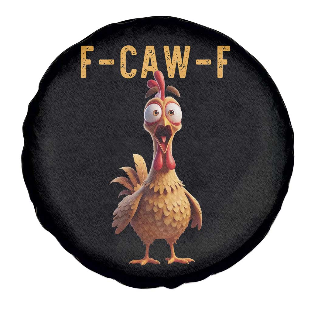 F Caw F Classic Chicken Scream Spare Tire Cover Poultry Joke Farm Life Humor - Wonder Print Shop