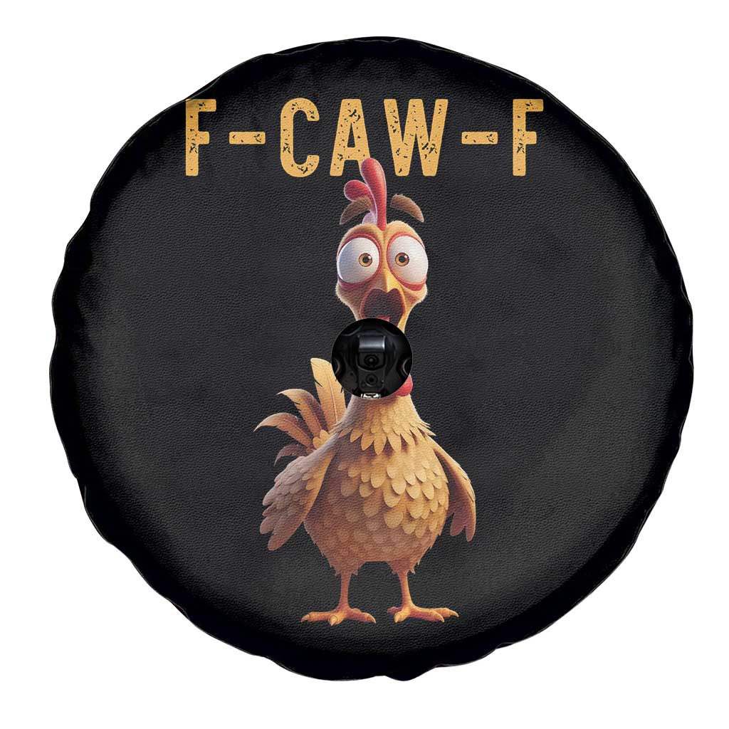 F Caw F Classic Chicken Scream Spare Tire Cover Poultry Joke Farm Life Humor - Wonder Print Shop
