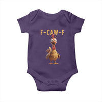 F Caw F Classic Chicken Scream Baby Onesie Poultry Joke Farm Life Humor - Wonder Print Shop