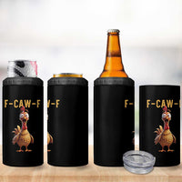 F Caw F Classic Chicken Scream 4 in 1 Can Cooler Tumbler Poultry Joke Farm Life Humor - Wonder Print Shop
