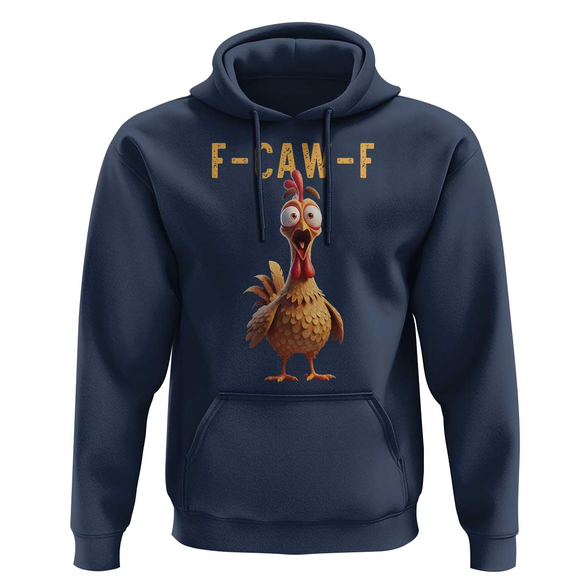 F Caw F Classic Chicken Scream Hoodie Poultry Joke Farm Life Humor - Wonder Print Shop
