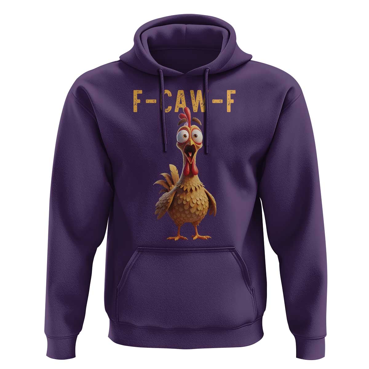 F Caw F Classic Chicken Scream Hoodie Poultry Joke Farm Life Humor - Wonder Print Shop