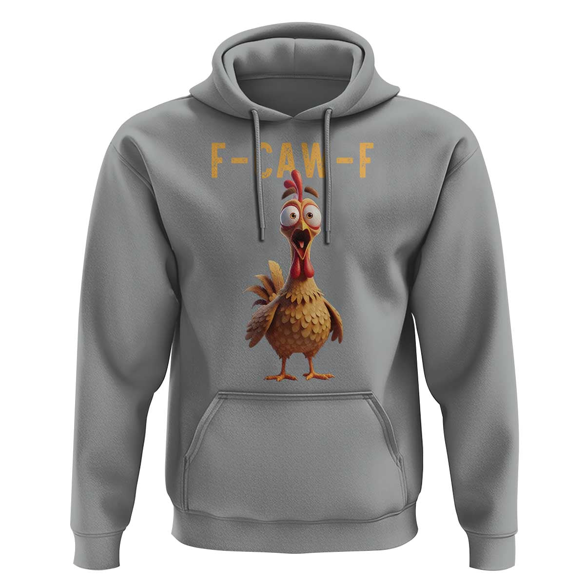 F Caw F Classic Chicken Scream Hoodie Poultry Joke Farm Life Humor - Wonder Print Shop