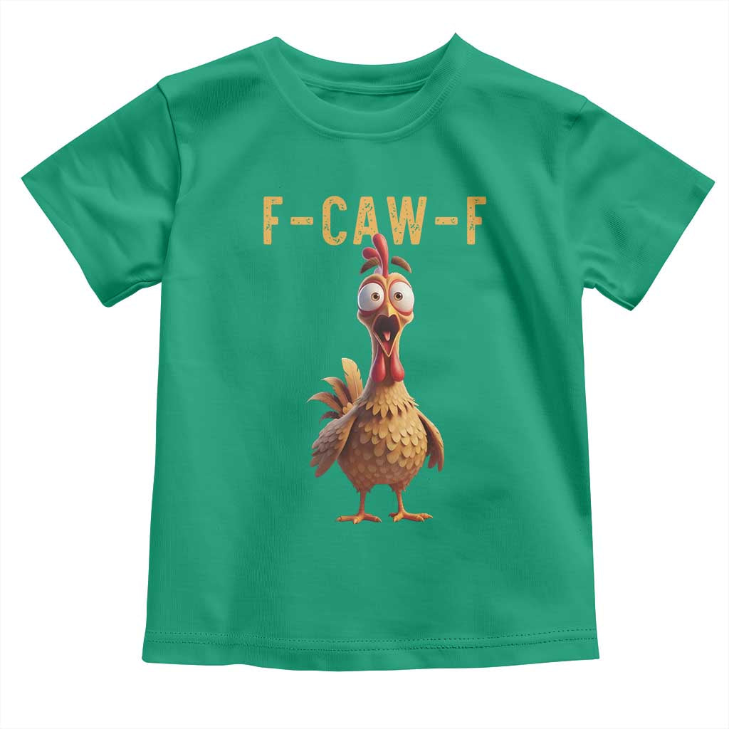 F Caw F Classic Chicken Scream Toddler T Shirt Poultry Joke Farm Life Humor - Wonder Print Shop
