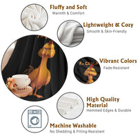 Funny F Caw F Fed Up Chicken Meme Throw Blanket Sarcastic Bird Humor Mood Swing - Wonder Print Shop