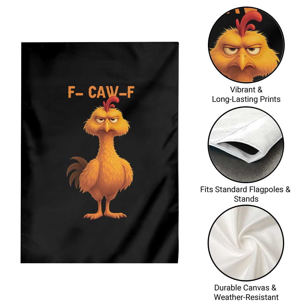Funny F Caw F Fed Up Chicken Meme Garden Flag Sarcastic Bird Humor Mood Swing - Wonder Print Shop