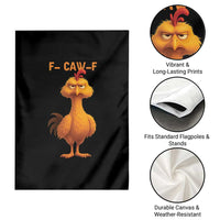 Funny F Caw F Fed Up Chicken Meme Garden Flag Sarcastic Bird Humor Mood Swing - Wonder Print Shop