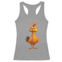 Funny F Caw F Fed Up Chicken Meme Racerback Tank Top Sarcastic Bird Humor Mood Swing - Wonder Print Shop