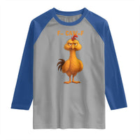 Funny F Caw F Fed Up Chicken Meme Raglan Shirt Sarcastic Bird Humor Mood Swing - Wonder Print Shop