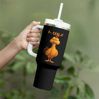 Funny F Caw F Fed Up Chicken Meme Tumbler With Handle Sarcastic Bird Humor Mood Swing - Wonder Print Shop