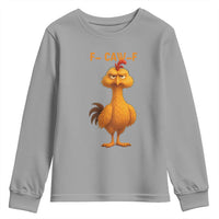 Funny F Caw F Fed Up Chicken Meme Youth Sweatshirt Sarcastic Bird Humor Mood Swing - Wonder Print Shop