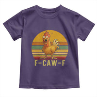 F Caw F Retro Chicken Meme Toddler T Shirt Vintage Sunset Poultry Graphic Loud Bird Energy - Wonder Print Shop