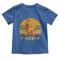F Caw F Retro Chicken Meme Toddler T Shirt Vintage Sunset Poultry Graphic Loud Bird Energy - Wonder Print Shop