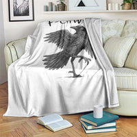 F Caw F Raven Graphic Throw Blanket Funny Sarcastic Bird with Attitude - Wonder Print Shop