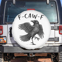F Caw F Raven Graphic Spare Tire Cover Funny Sarcastic Bird with Attitude - Wonder Print Shop