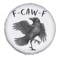 F Caw F Raven Graphic Spare Tire Cover Funny Sarcastic Bird with Attitude - Wonder Print Shop