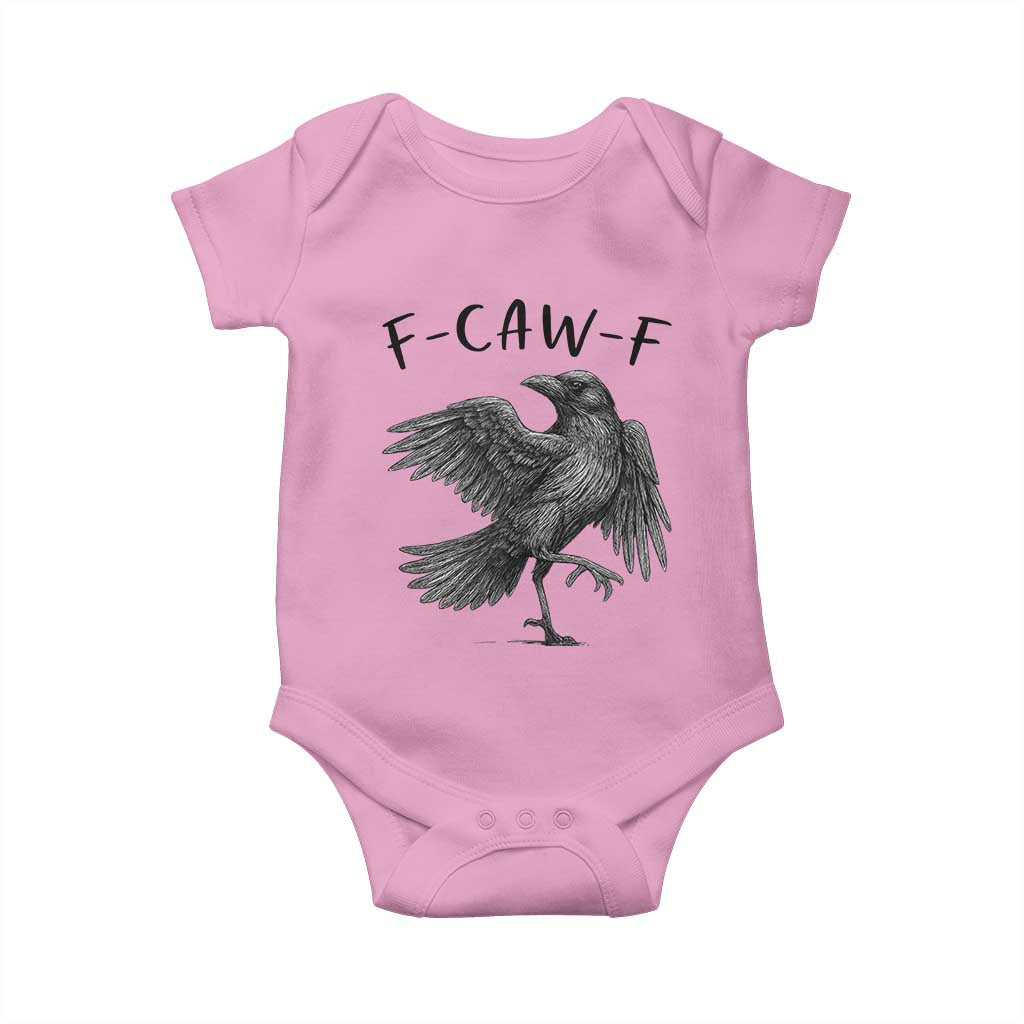 F Caw F Raven Graphic Baby Onesie Funny Sarcastic Bird with Attitude - Wonder Print Shop