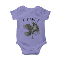 F Caw F Raven Graphic Baby Onesie Funny Sarcastic Bird with Attitude - Wonder Print Shop