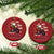 Biker Santa Claus Christmas Ornament Ho Ho Ho Let's Ride Xmas - Wonder Print Shop