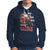 Santa Claus Biker Hoodie Ho Ho Ho Let's Ride Christmas - Wonder Print Shop
