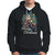 Santa Claus Biker Hoodie Merry Christmas Riding Motorcycle - Wonder Print Shop