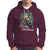 Santa Claus Biker Hoodie Merry Christmas Riding Motorcycle - Wonder Print Shop