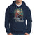 Santa Claus Biker Hoodie Merry Christmas Riding Motorcycle - Wonder Print Shop