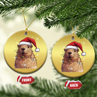 Capybara Christmas Christmas Ornament Funny Santa Capy Meme Xmas Vibe - Wonder Print Shop