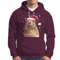 Capybara Christmas Hoodie Funny Santa Capy Meme Xmas Vibe - Wonder Print Shop