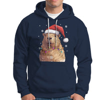 Capybara Christmas Hoodie Funny Santa Capy Meme Xmas Vibe - Wonder Print Shop