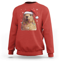 Capybara Christmas Sweatshirt Funny Santa Capy Meme Xmas Vibe - Wonder Print Shop