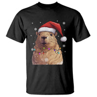 Capybara Christmas T Shirt Funny Santa Capy Meme Xmas Vibe - Wonder Print Shop